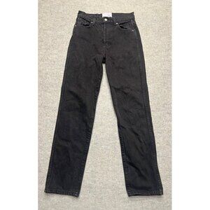 Revice Brown High Rise Button Fly Straight Leg Denim Jeans Waist 28"